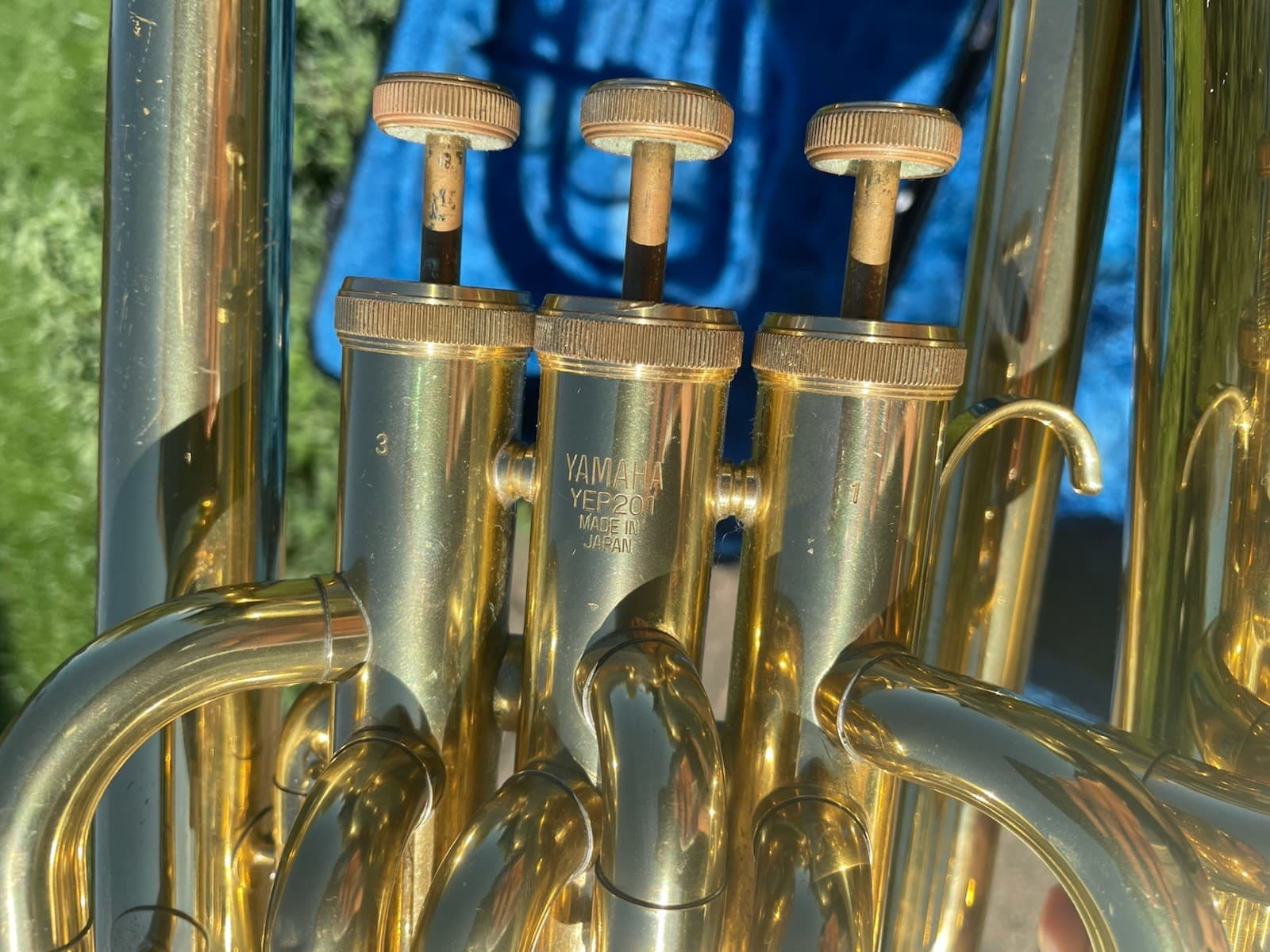 Yamaha YEP-201 3 Valve Euphonium Brass Finish With Original Case Nice Player FS! 4