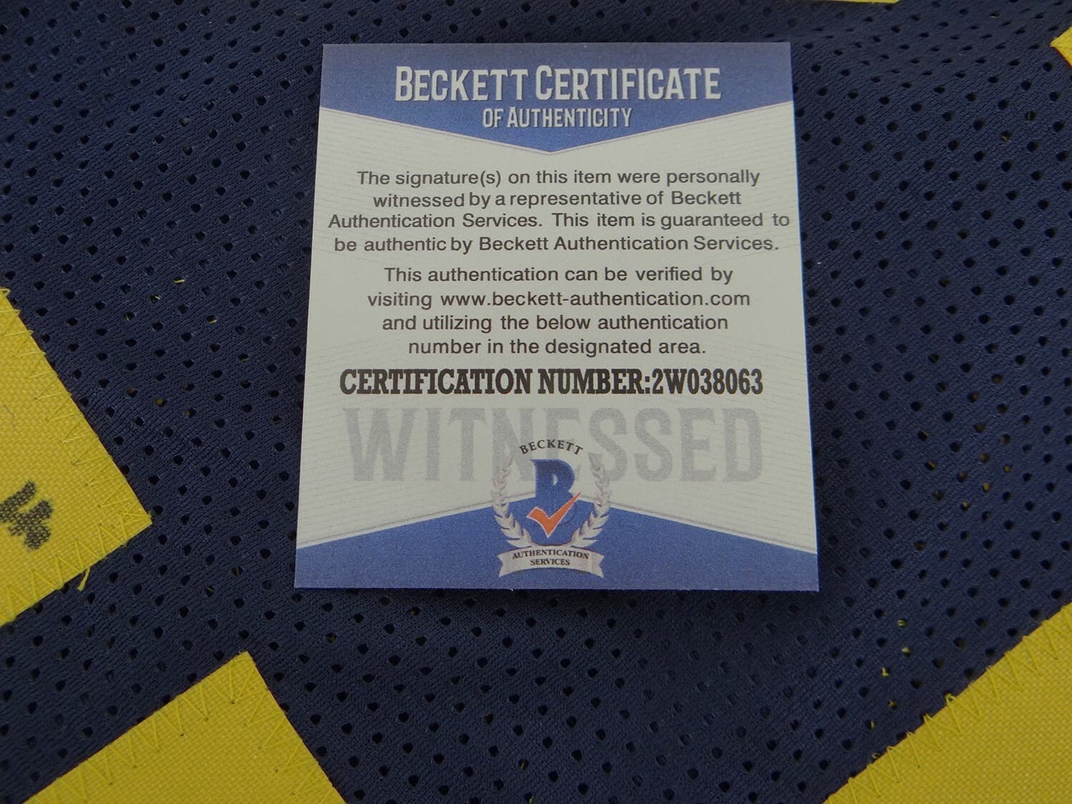 2023 Michigan Wolverines Team Signed Jersey JJ McCarthy & 12 Others w/BAS COA 5