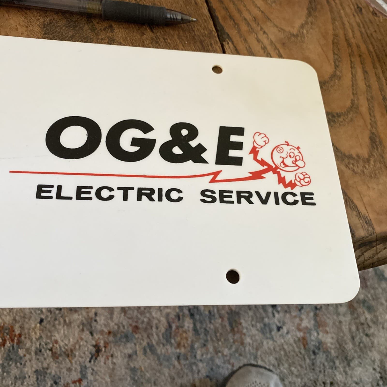 Rare Vintage Oklahoma Gas And Electric Echo Car Tag 3