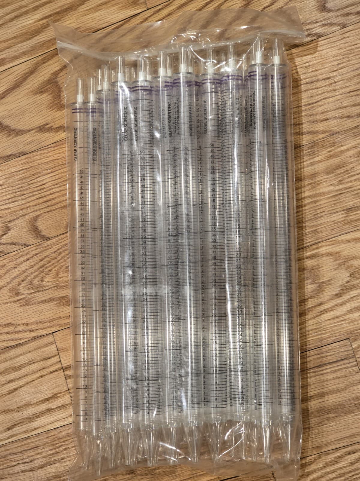 Serological Pipette 50ml Pipet Sealed Bag Of 25 Globe Scientific | 25x Sterile  2