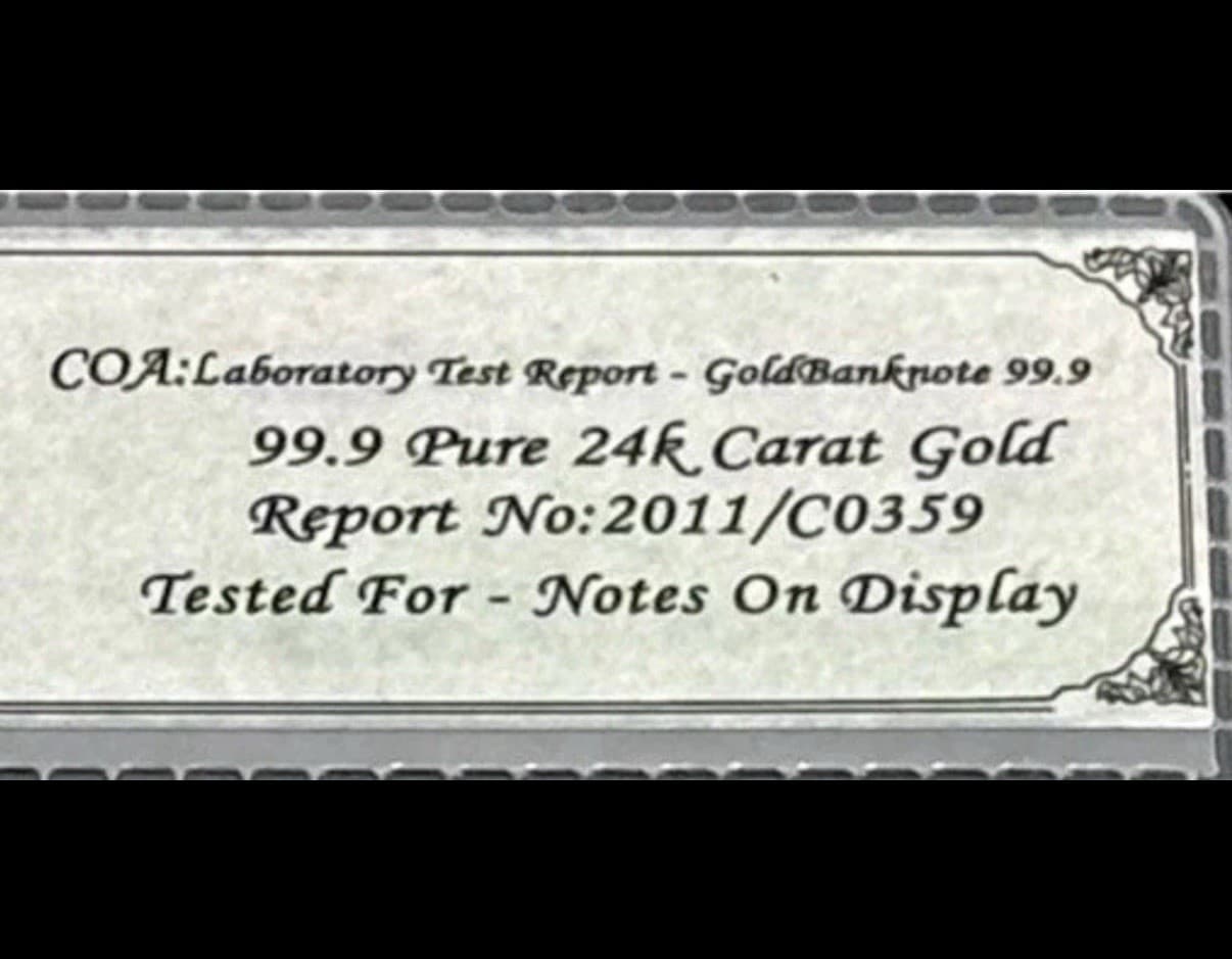 NEW STYLE 1 MILLION DOLLAR STATUE OF LIBERTY US 24K GOLD BANKNOTE W COA 4