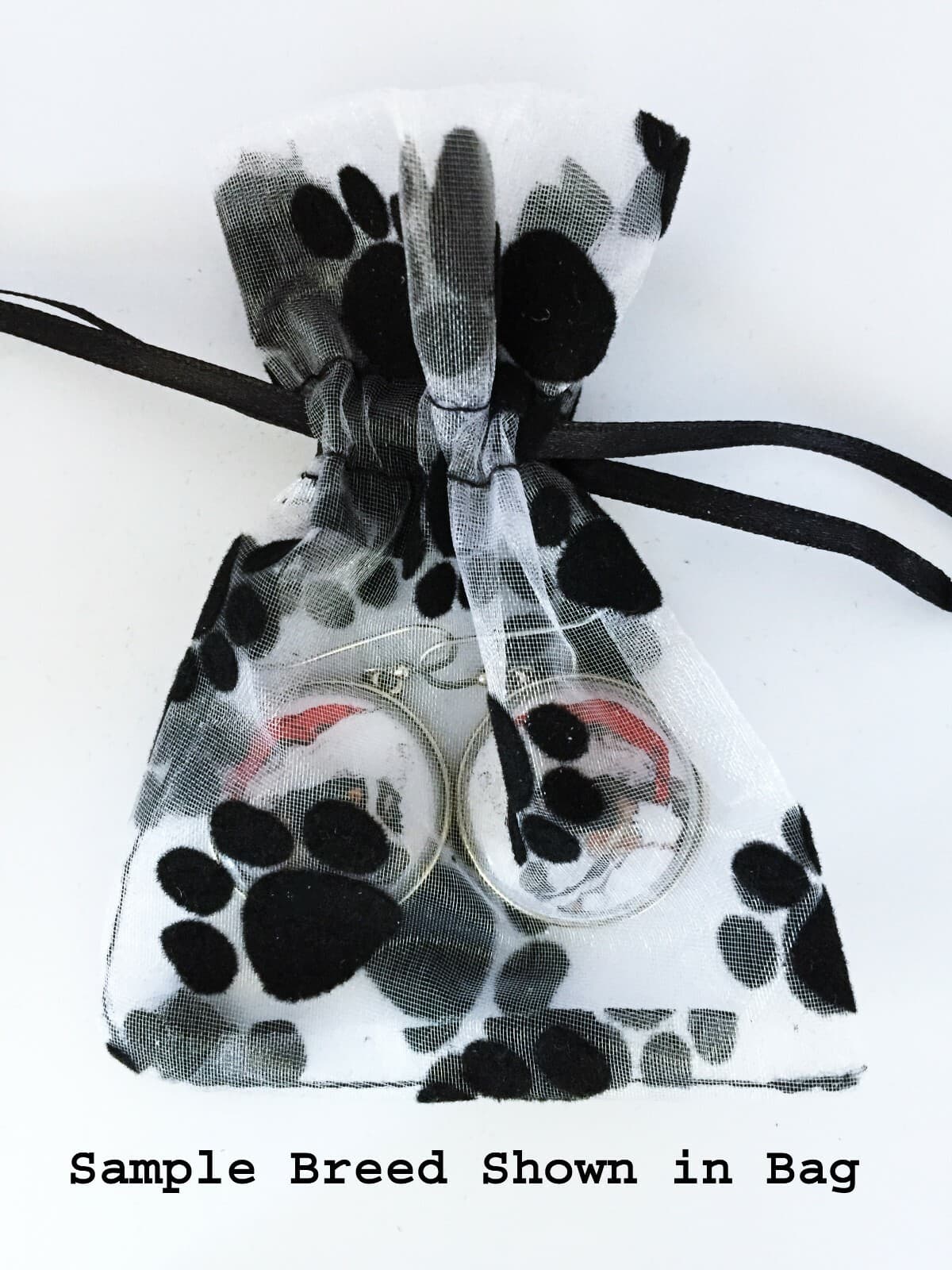 Santa Border Collie Dog Breed Christmas Earrings 3