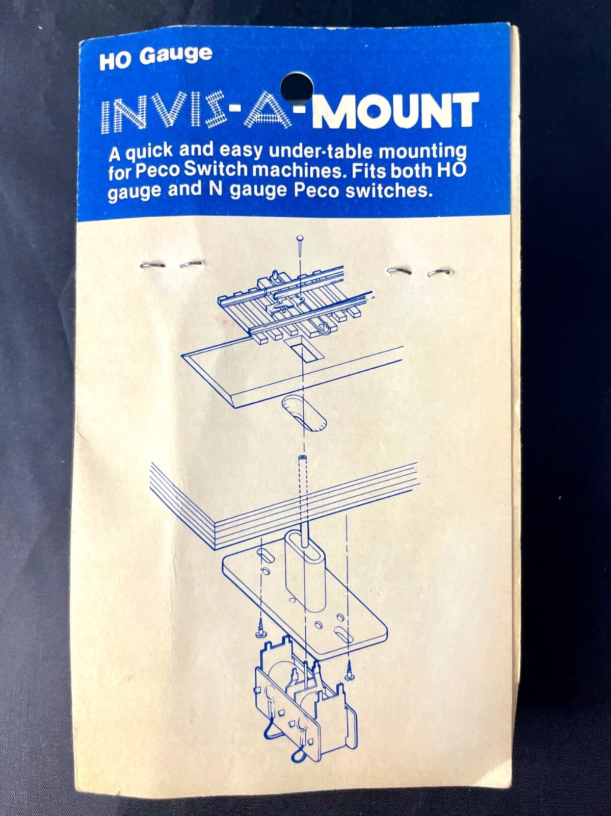 Invis-A-Mount Under Table Mounting for Peco N/HO Switch Machines 2