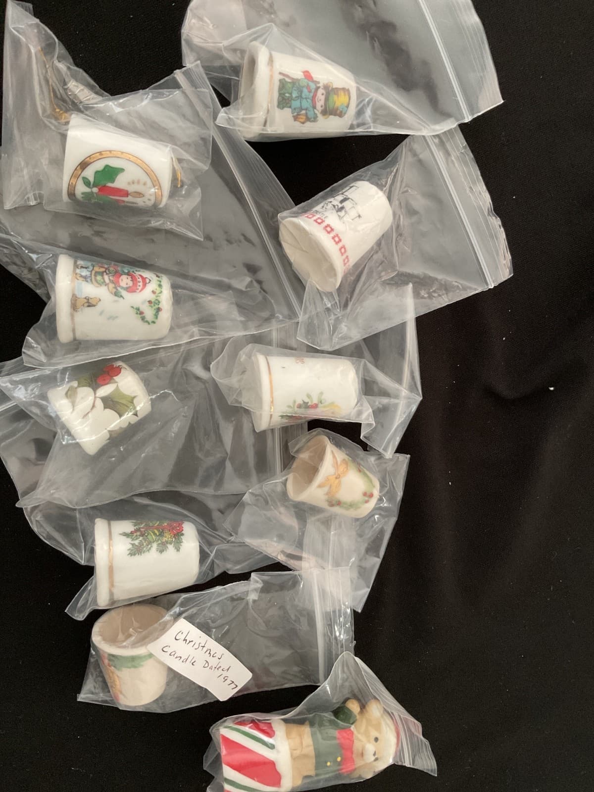 Lot Of 125 Sewing Thimbles Random Misc Bone China Ceramic Porcelain 2