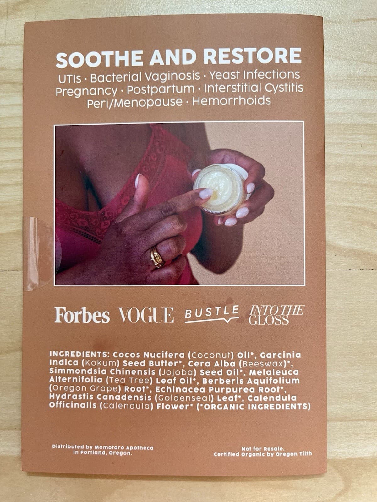 Momotaro Apotheca Salve for Vaginal Itching, Dryness, Inflammation. Sample. BNIB 3