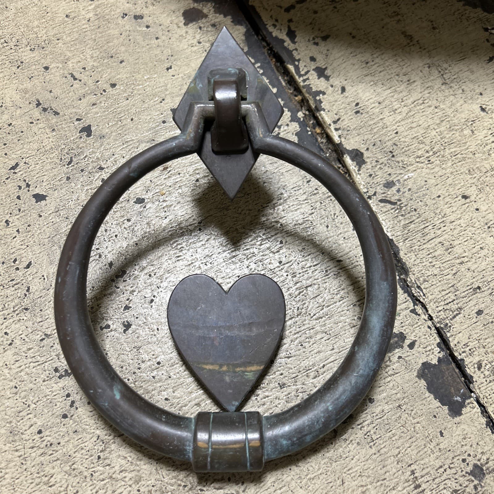 RARE And OH SO WONDERFUL Antique Heavy Door knocker.  Bronze /Brass 4