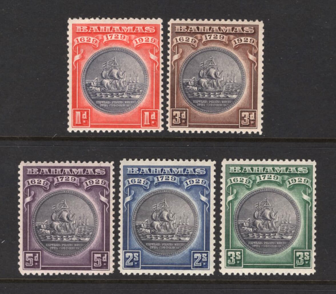 M3583 Bahamas 1930 SG126/30 - 1930 Tercentenary