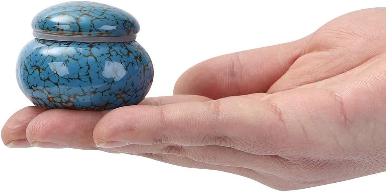 Small Urn for Human Ashes - 1.6'' Handicrafted Urn - Beautiful Tiny Keepsake