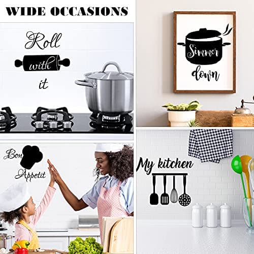  Kitchen Wall Stickers Kitchen Quotes Wall Decals with Funny Lettering Vinyl  6