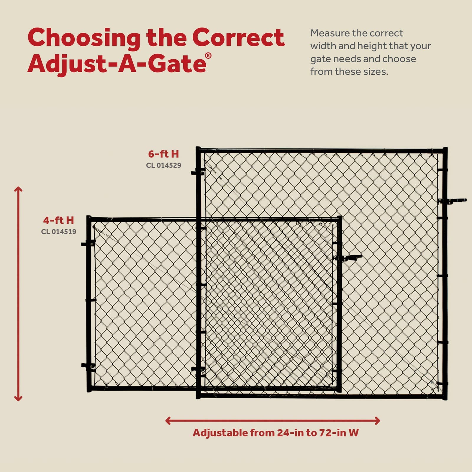 Adjust-A-Gate Fit-Right Adjustable Chain Link w/Square Frame,Black(Open Box) 5