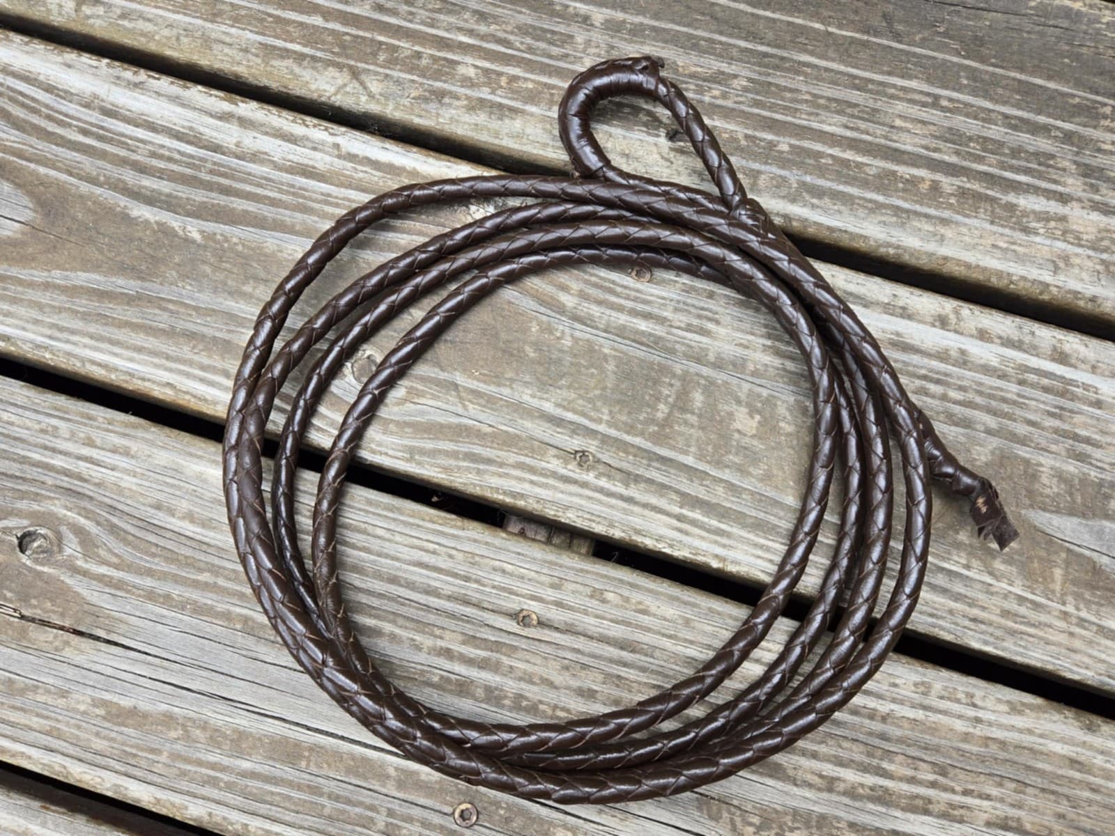 Vintage Braided Plaited Brown Leather Western Hobbles & Two Riatas - Quality Lot 3