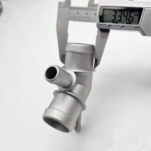 New Upper Radiator Cooling Coolant Cast Aluminum Water Distribution Pipe Hose  5