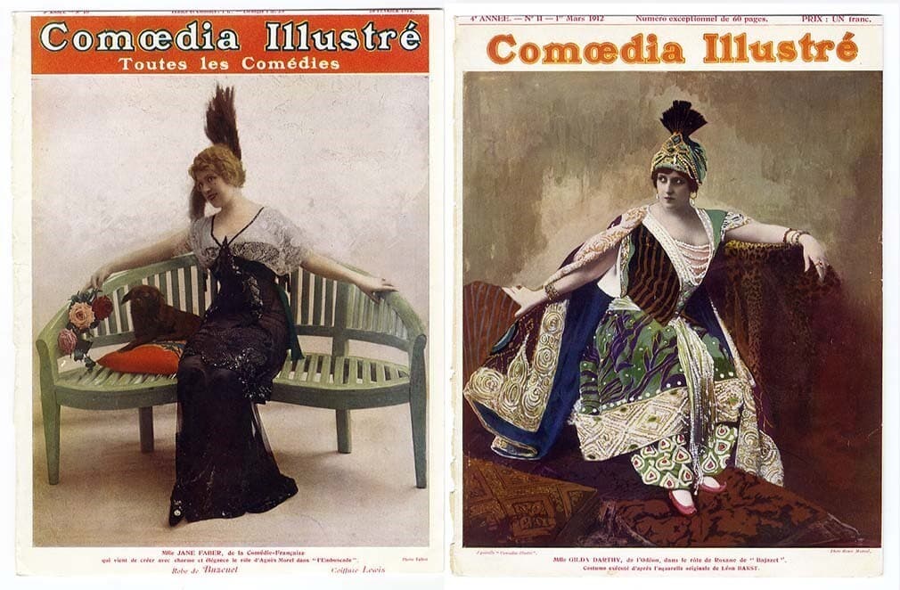 Fashions 1912 Vaudeville French COMEDIA ILLUSTRE 9 Covers Only Famous Designers 4