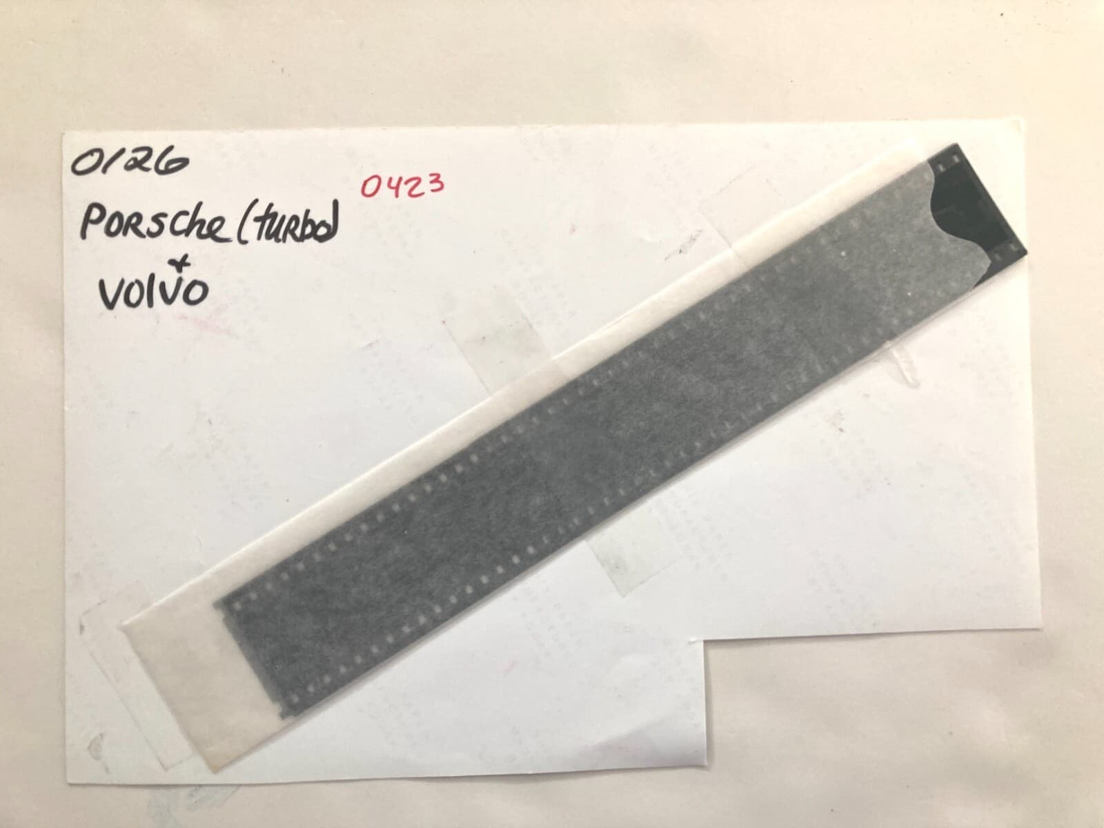 PORSCHE 930 CONTACT SHEET & NEGATIVES - 1976 2