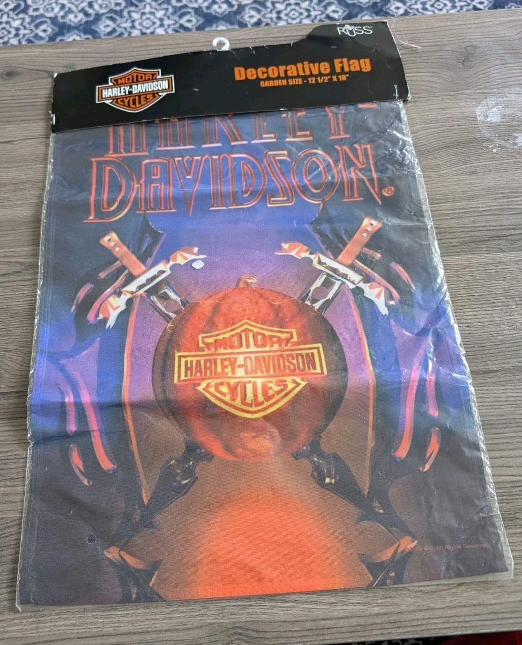 Harley Davidson 12.5” X 18” Halloween Logo Garden Estate Flag