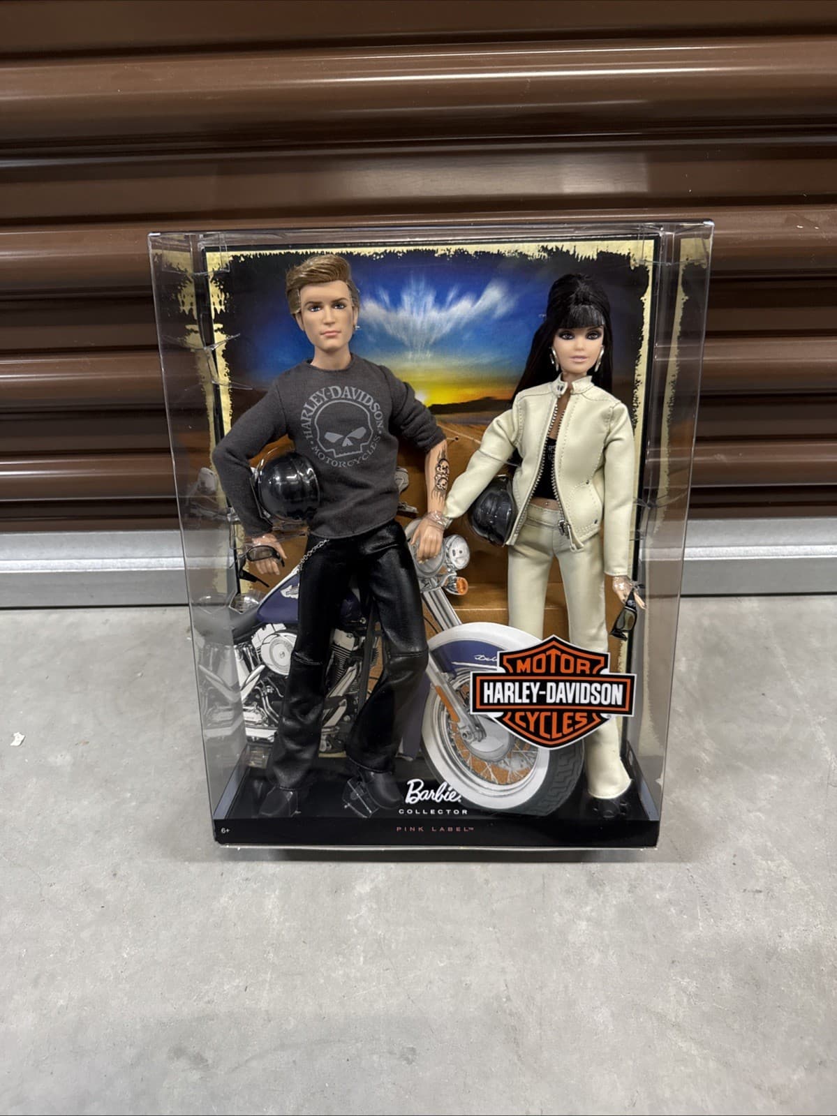 Harley-Davidson Motorcycles BARBIE & KEN Dolls Pink Label SET Mattel R9911