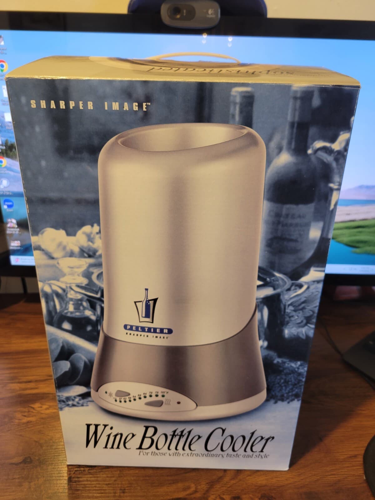 Peltier Sharper Image Wine Bottle Cooler NEW 2