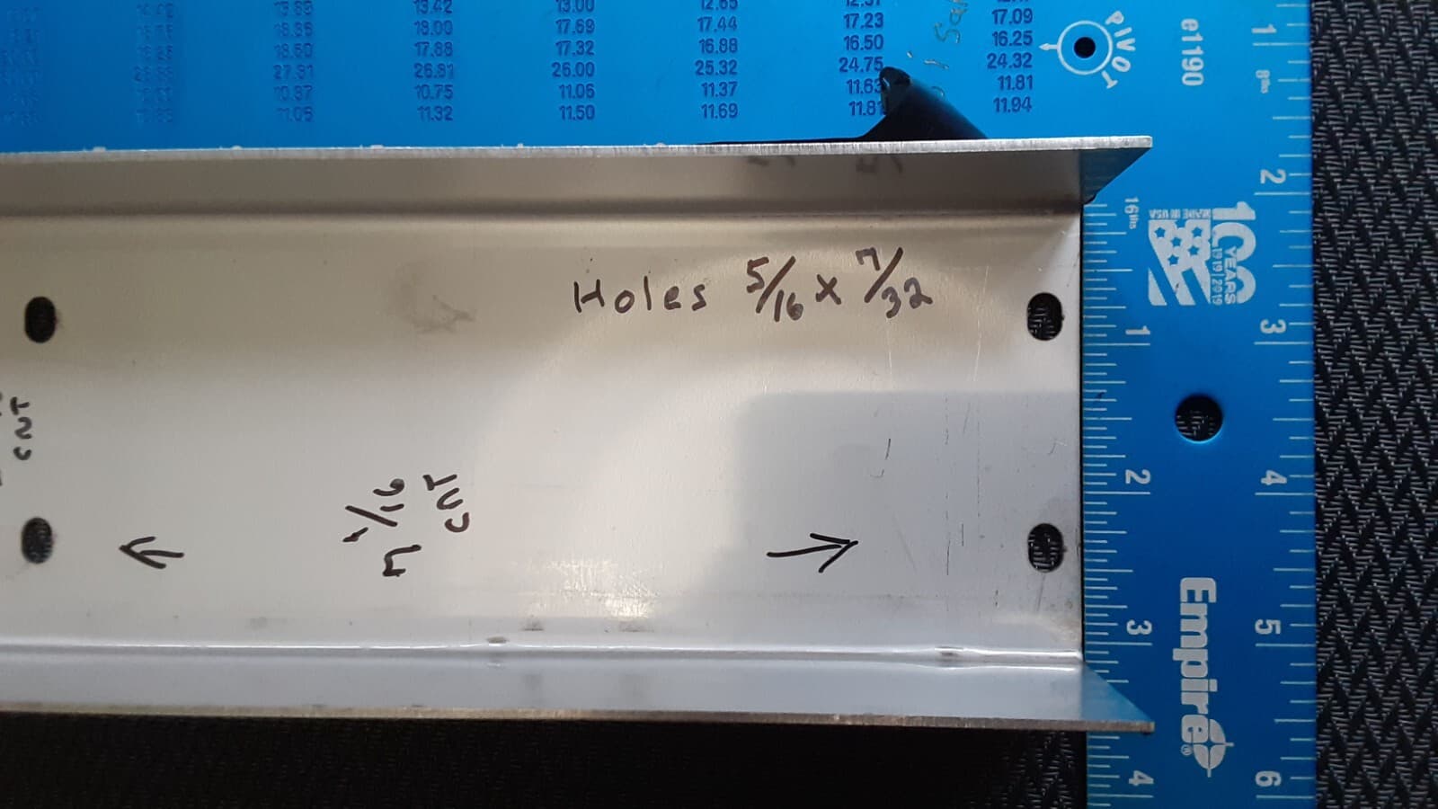 2 pcs Stainless Steel C Channel   18-9/16" L,  3" W,  1-5/8" Leg,  18 Gauge 304 6