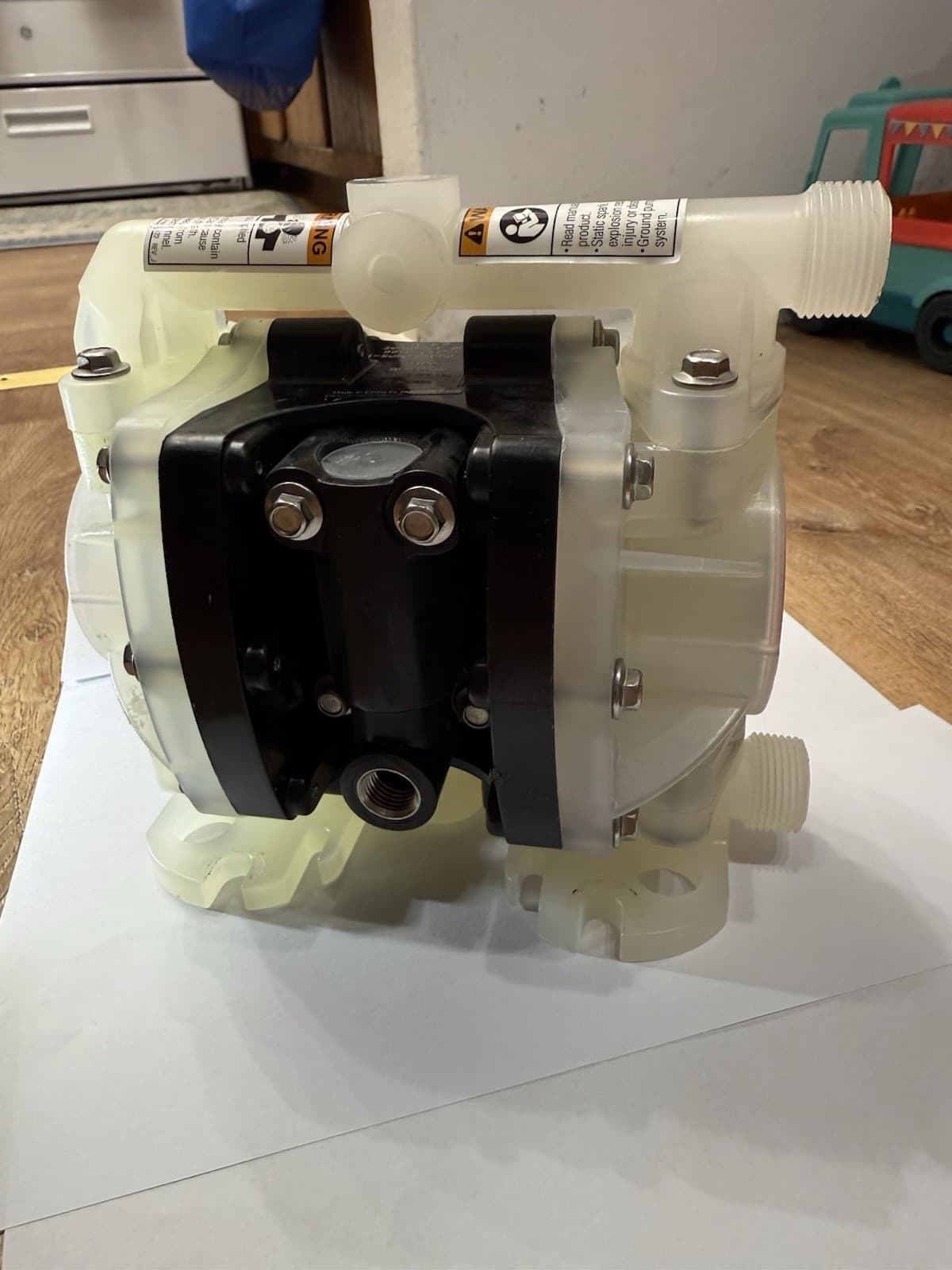 Aro PD01P-HPS-PTT- A Double Diaphragm Pump, Polypropylene, Air, Ingersoll Rand 2