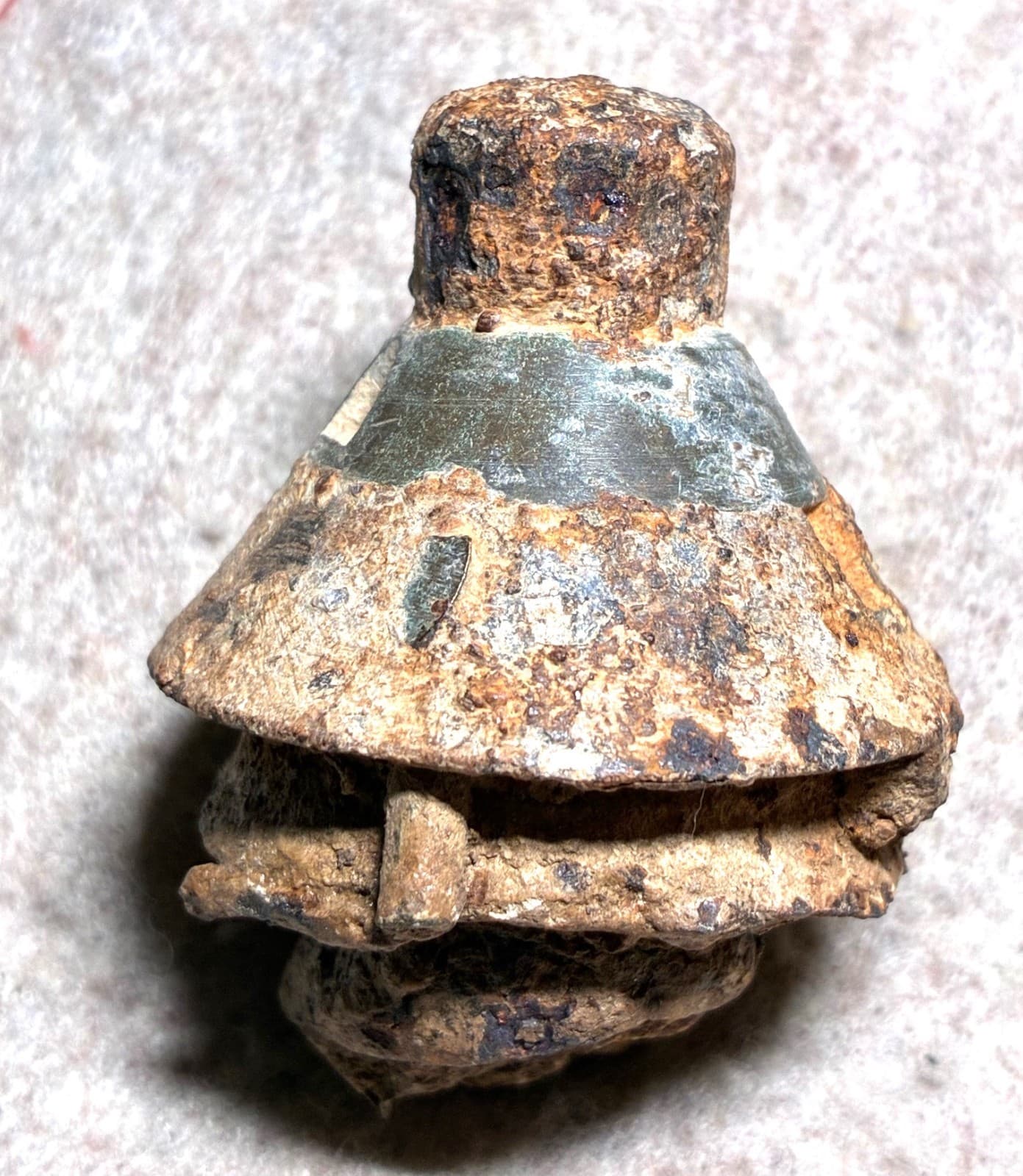 WWI fuse relic dug in Flanders, Belgium