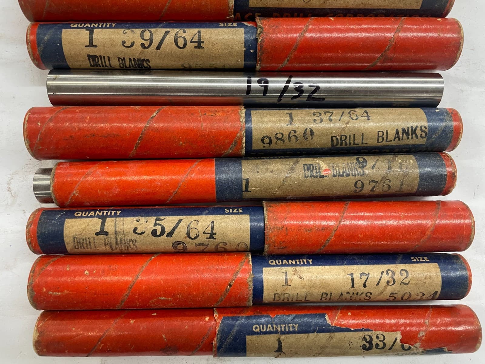 Lot of 15 Ace Drill Blanks Sizes 33/64" - 3/4" Drill Blank Ace Drill Corporation 2