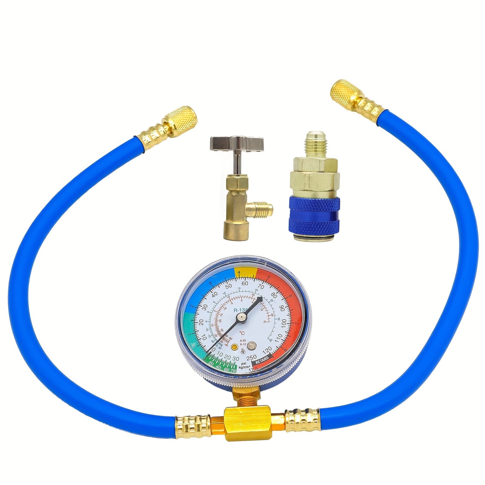 Air Conditioner Refillable Refrigerant With Low-Pressure Connector And Gauge 2