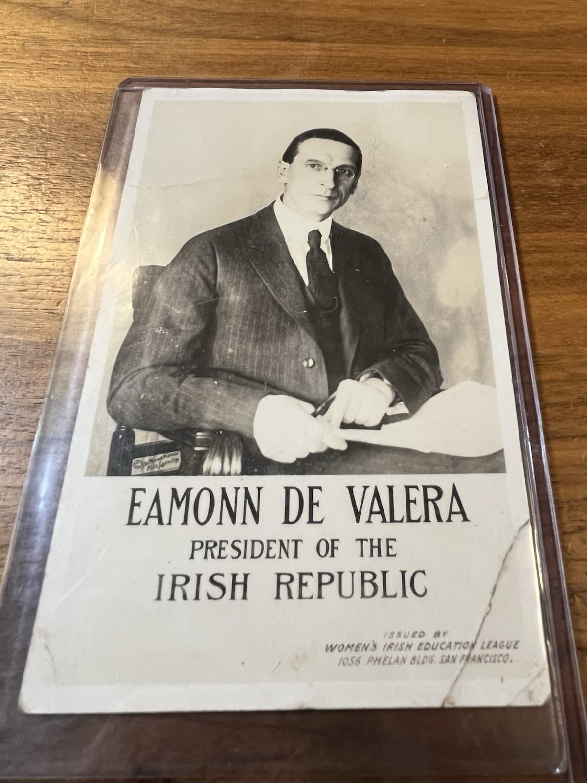 President Eamon De Valera Irish Republic PostCard Woman’s Irish Education League 4