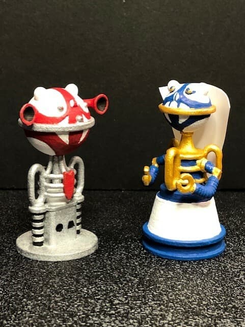 Lost In Space 2 EVIL ROBOT FIGURE Set 1:35 or 1:24 scale - 3D Printed 5