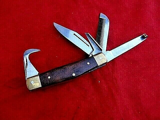 5 - 1_Horseman's Knife Wooden Handle Horse Hoof Pick/Strong Case with Belt Loop 4