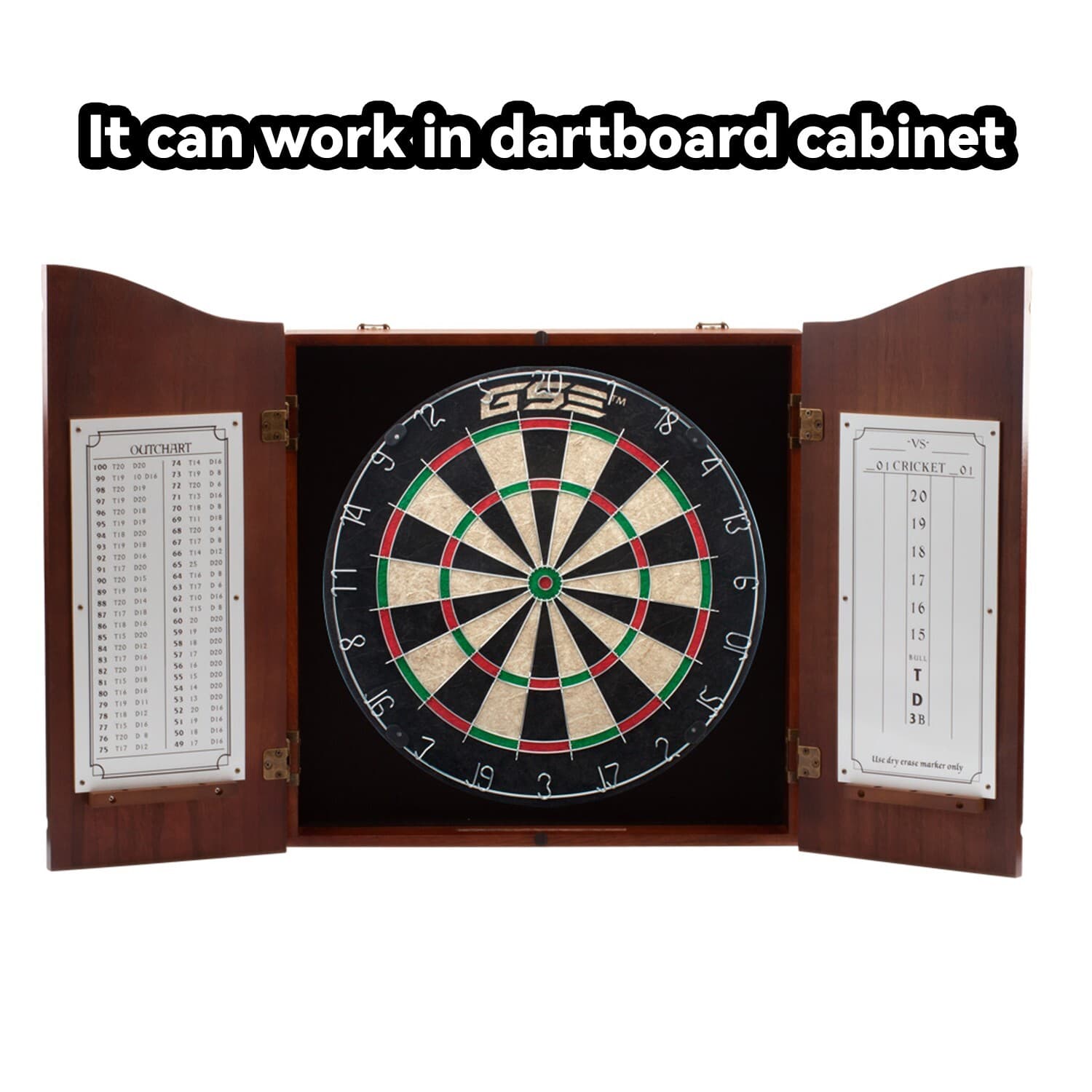 PRO Bristle Dart Board Game Set. Sisal Dartboard w/Six 17 Grams Steel Tip Darts 6