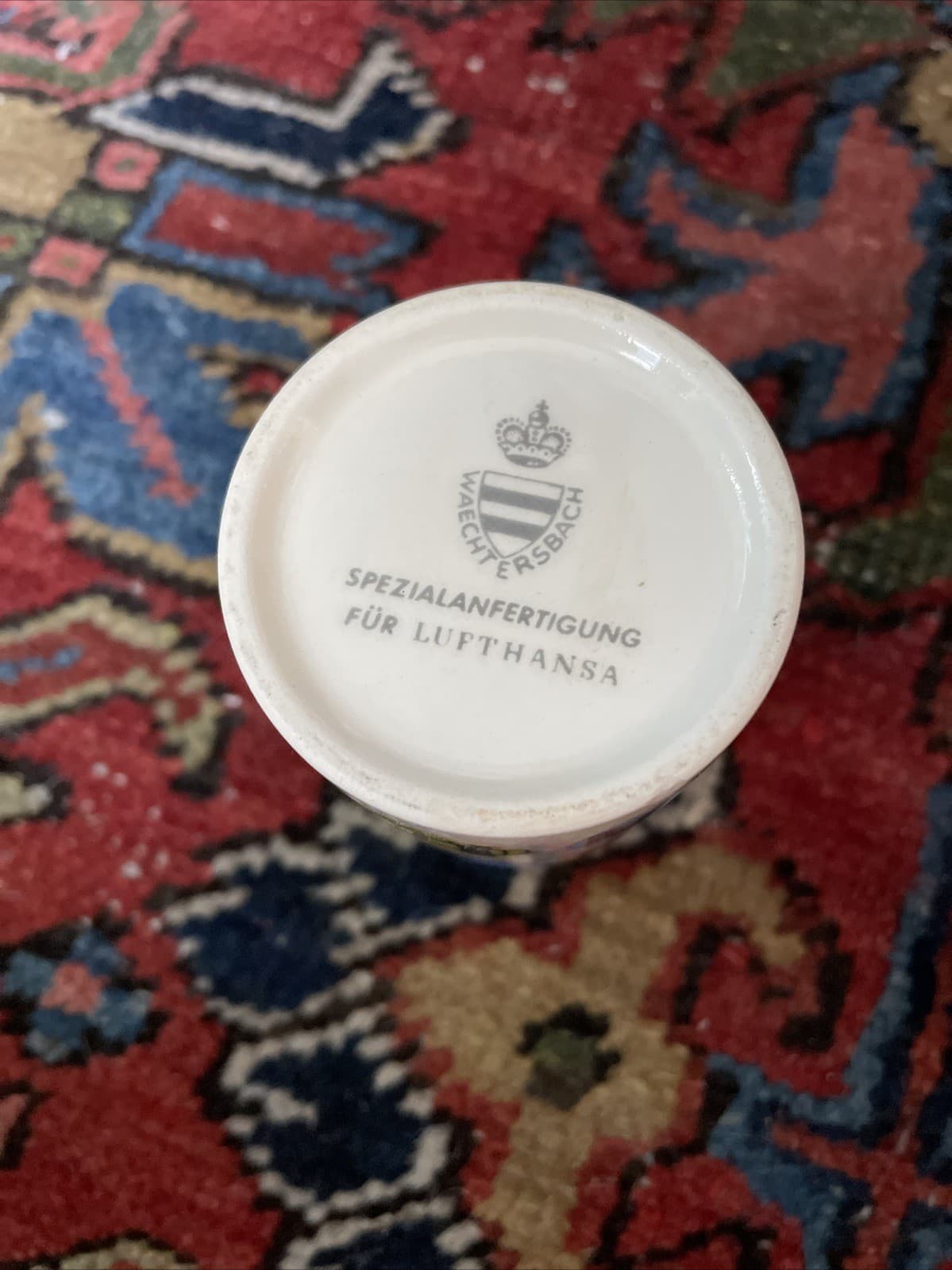 Vintage 60s Lufthansa Airlines Ceramic Jar Container Waechtersbach Sarotti MCM 6