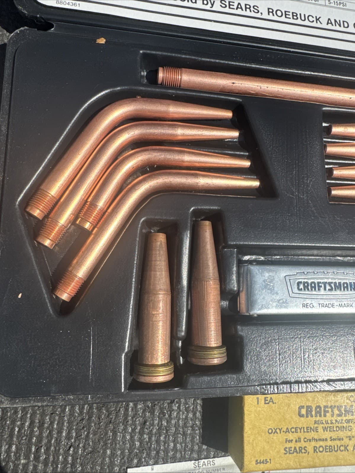 Sears Craftsman USA Nos 2 Stage Oxy Acetylene Deluxe Tip Set 54472 Catalog Only 5