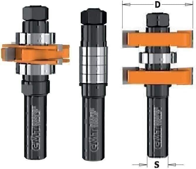CMT 800.625.11 Adjustable Tongue and Groove Bit Set for Mission Style Cabinet... 2