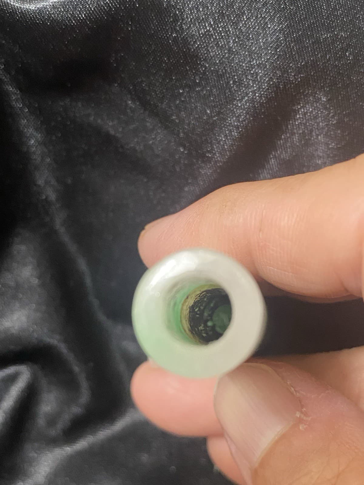 Old Chinese jadeite feather tube, well preserved 5