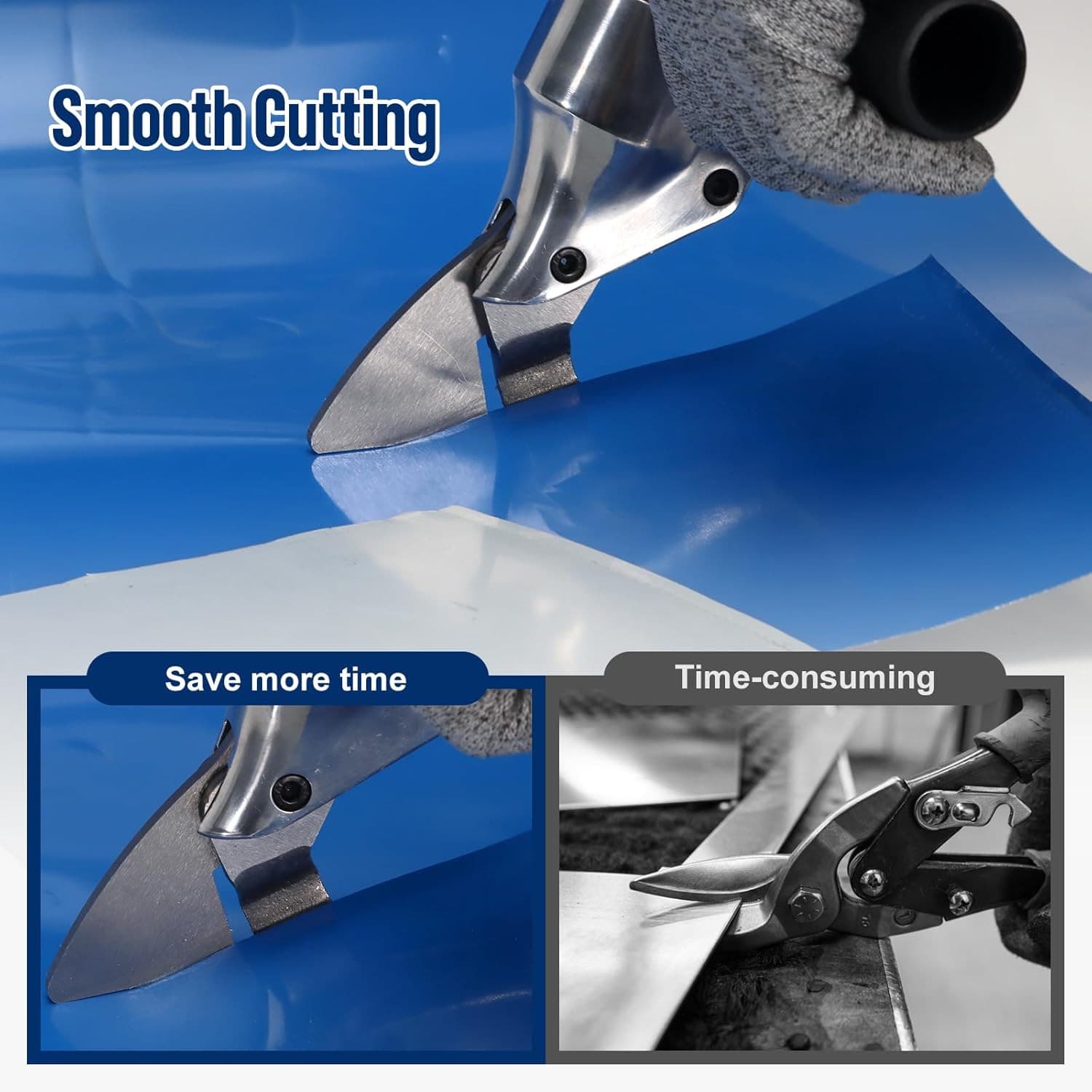 Metal Shears Drill Attachment,Sheet Metal Cutter with 360 Degree Pivoting Handle 3