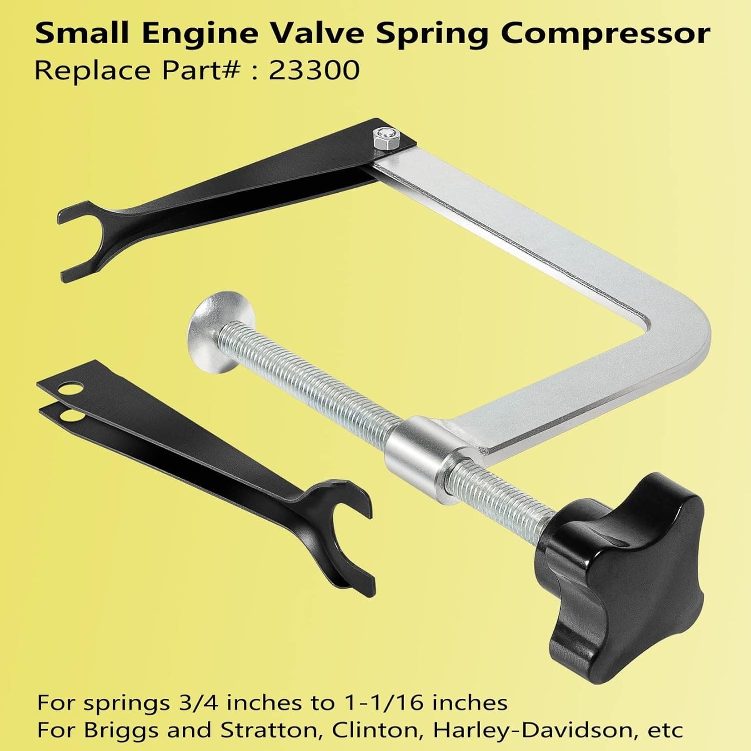 23300 Small Engine Valve Spring Compressor,Two Jaw Sizes,23360 Large Jaw & 23370 2
