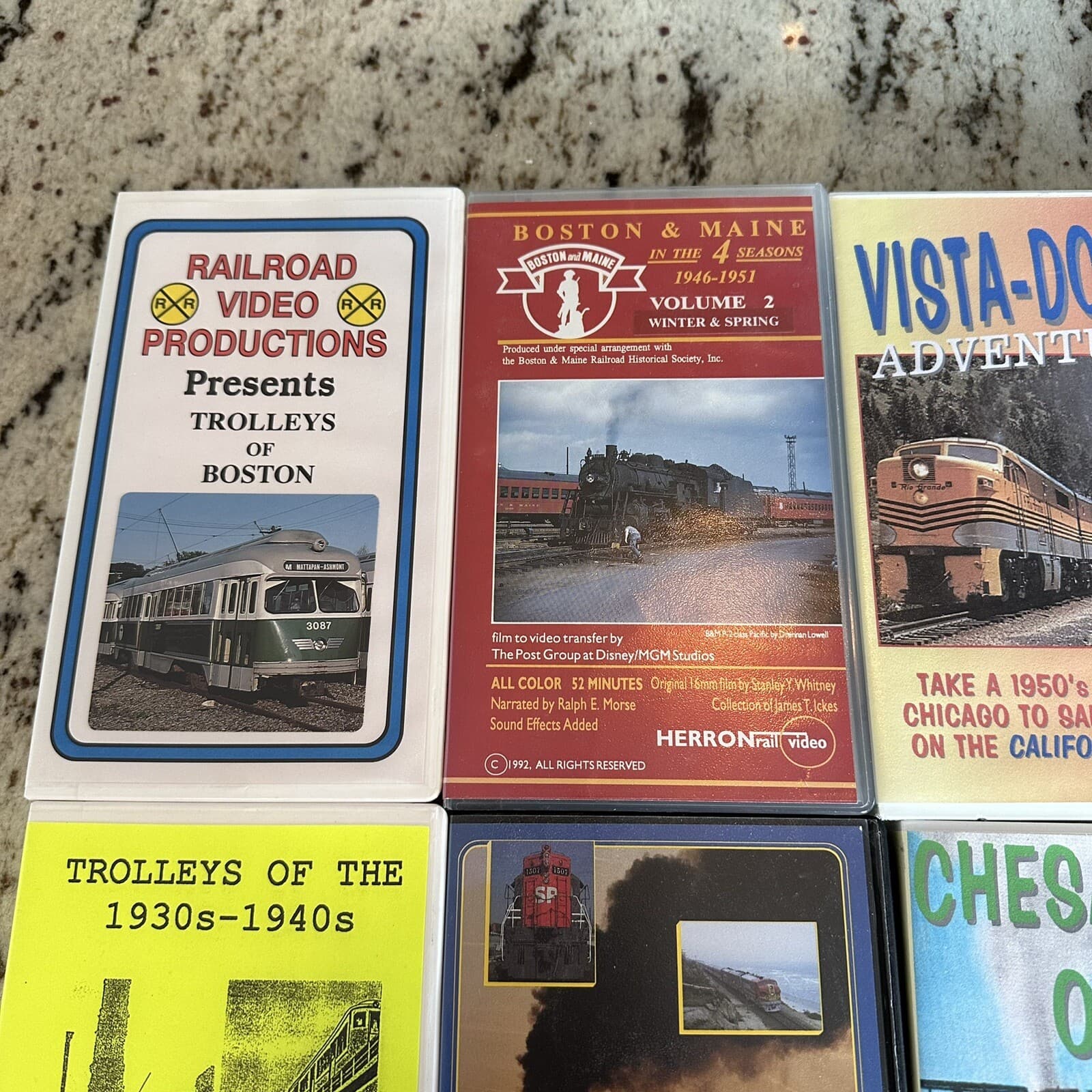 10 Vintage Train & Railroad VHS Tapes (Trolleys, NYC, Chicago, San Fran, Boston) 3