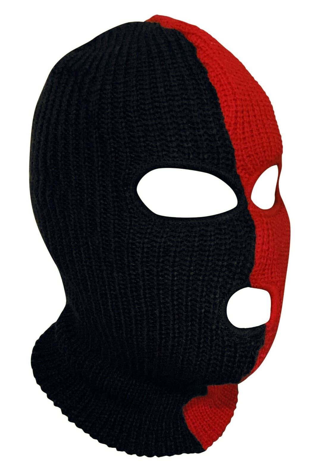 Ski Mask Red 3 holes Red and black 3