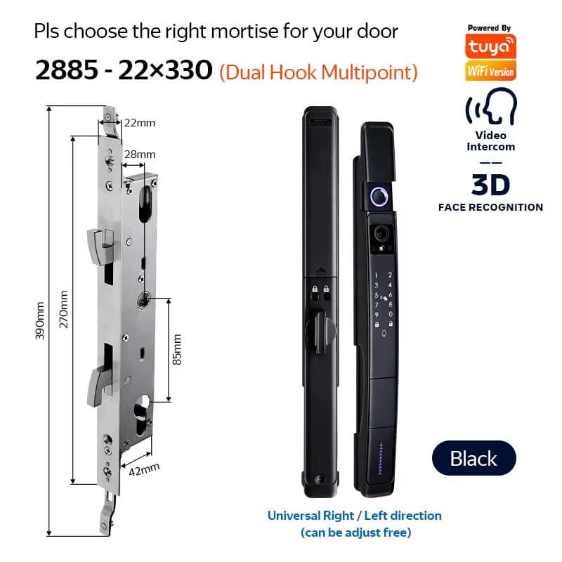 3D Face recognition lock Tuya wifi fechadura eletronico digital Waterpoof Visual