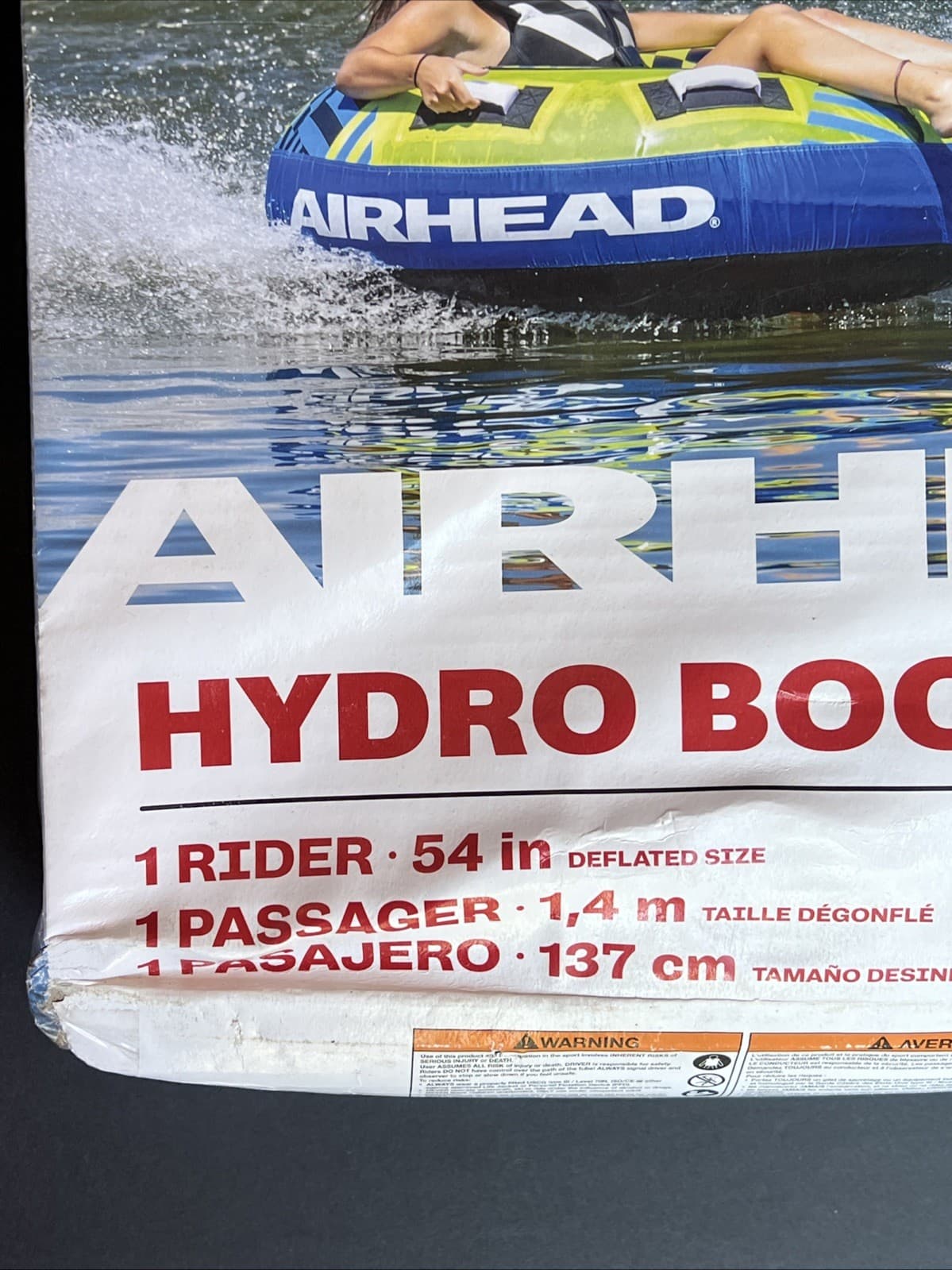 Airhead Hydro Boost 54 in Towable Tub Ski Water Sports Inflatable New In Box 2