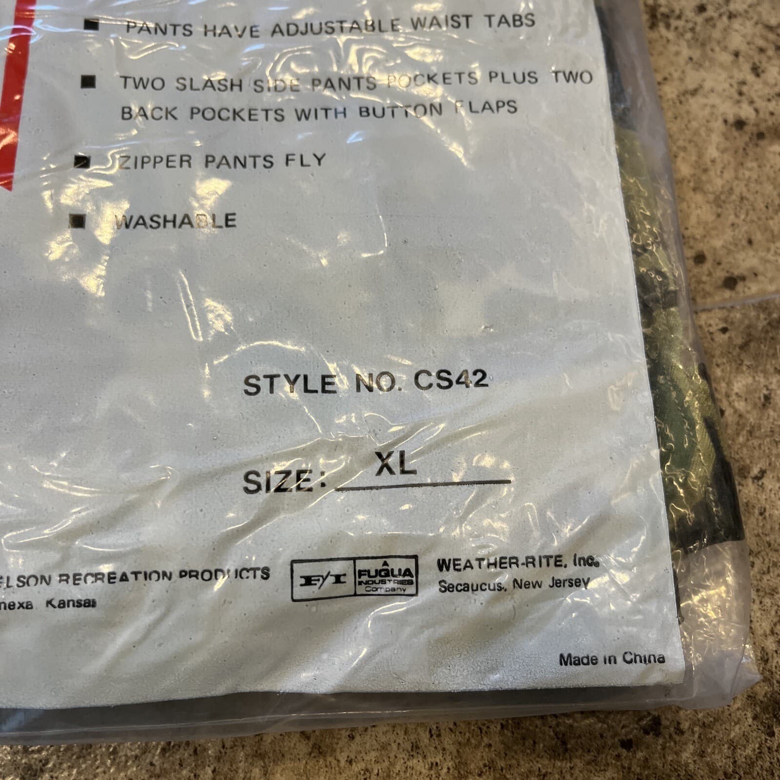 Vintage Nesco Camouflage Camo Cotton Poplin Hunting Suit Size XL CS42 NOS 2