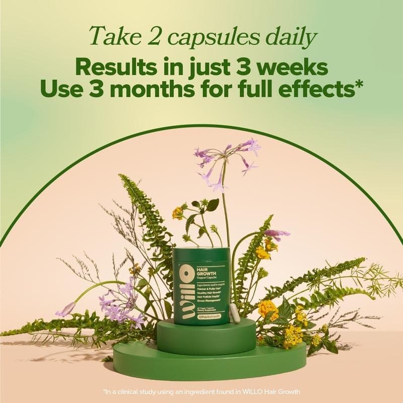 WILLO Hair Growth Support for Women - Supports Thicker, Fuller Hair & Healthy Ha 2