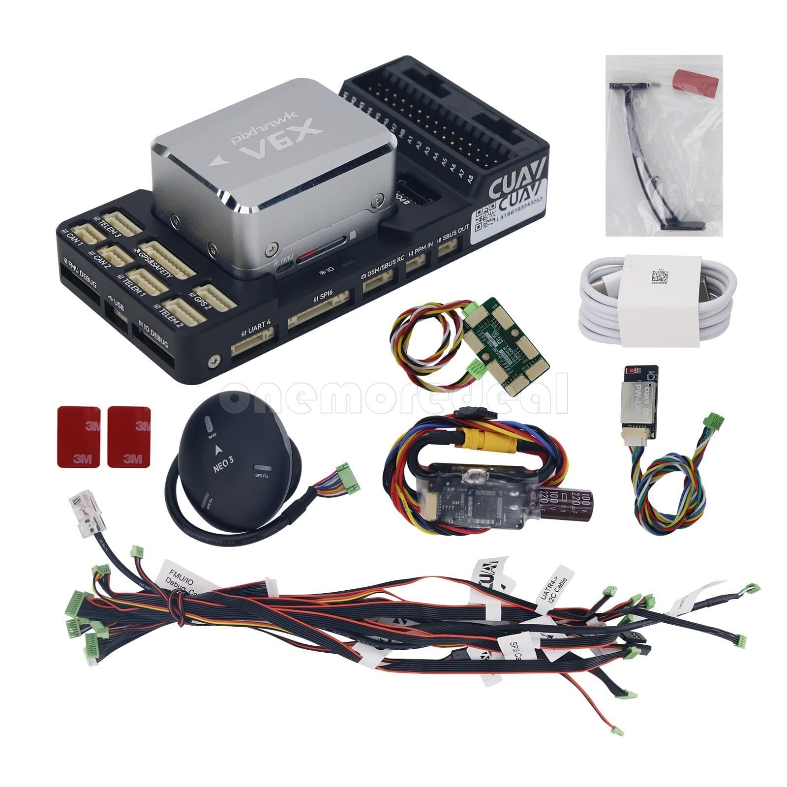 CUAV New Pixhawk V6X+NEO 3 GPS Flight Controller Customized Carrier Board ARM M3