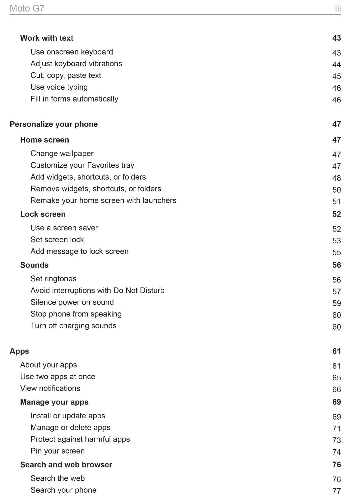 Motorola Moto G7 Phone OWNER'S USER MANUAL 4