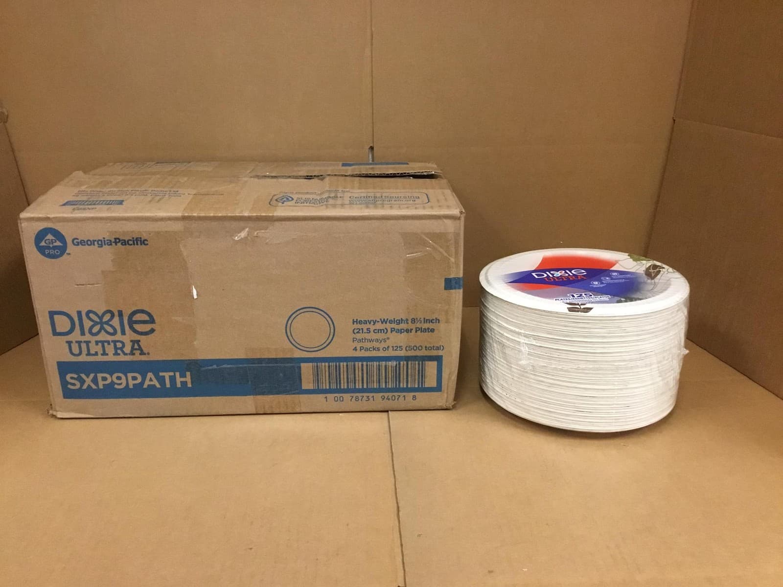 Dixie Ultra SXP9PATH Paper Plates 8-1/2" Soak Proof Shield Heavyweight 500/Box 2