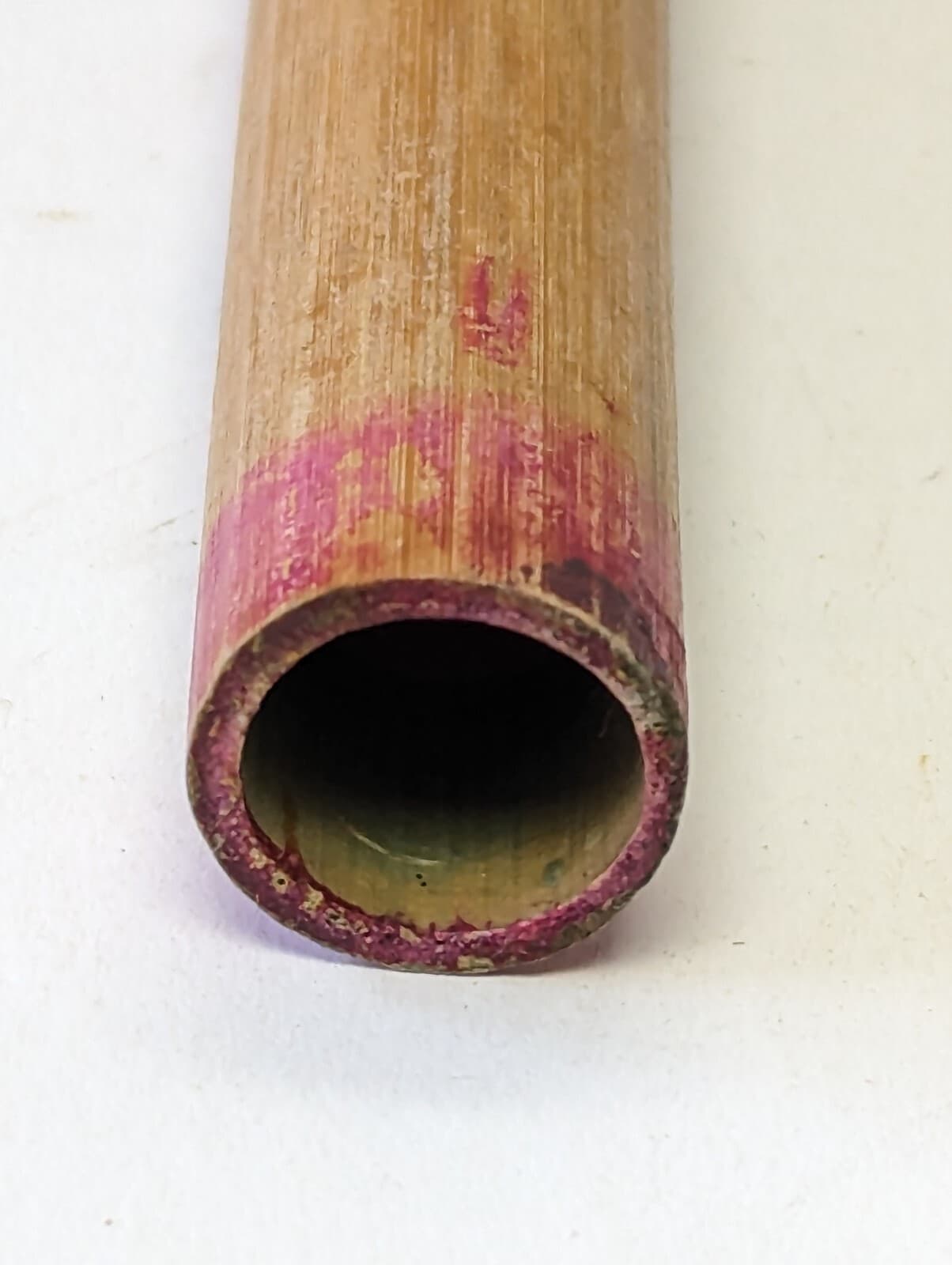 Vintage Handmade Traditional Bamboo Flute 13.5" x .75" 6 Holes 3