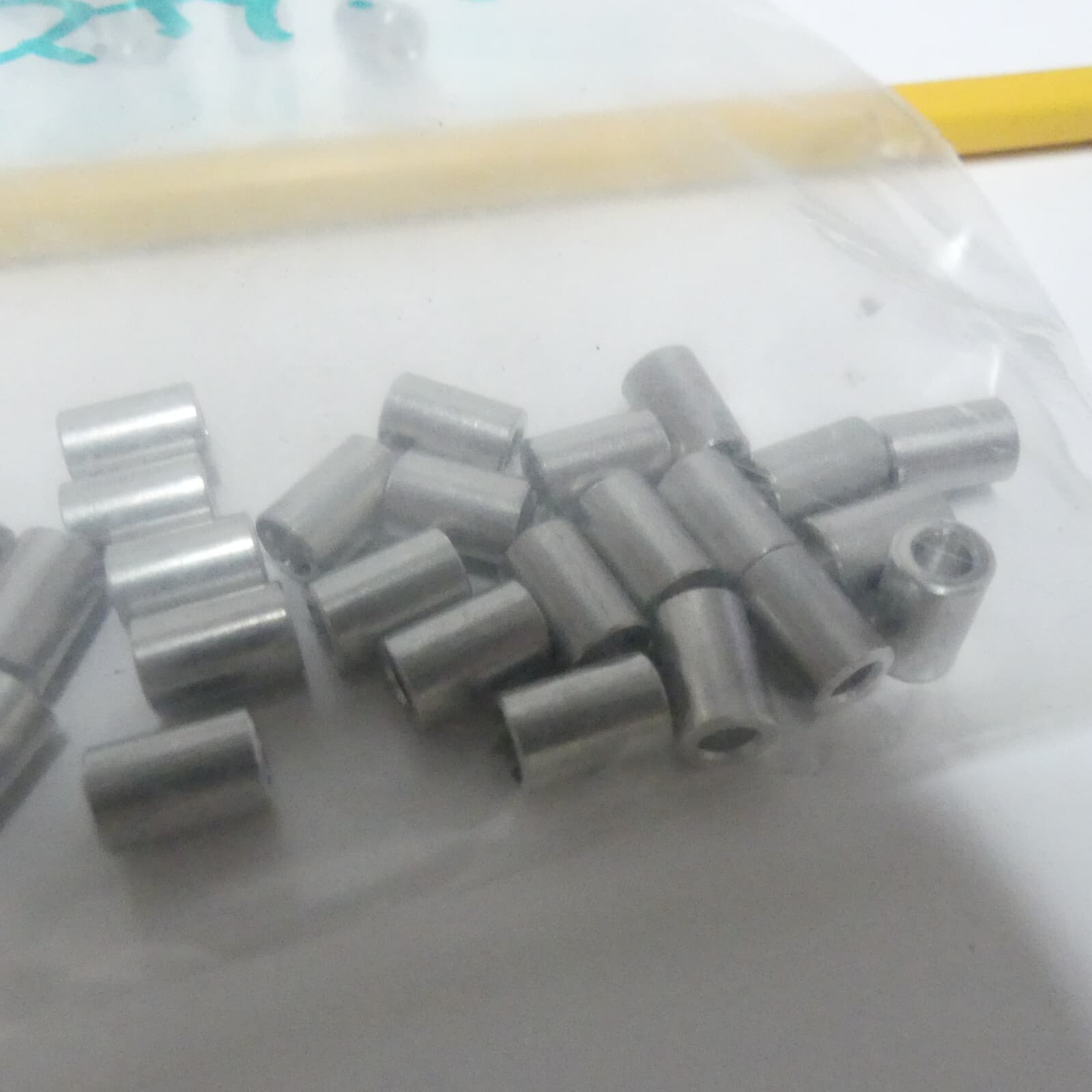 Qty 15: OD 6mm x ID 3.41mm (.134") x L 9mm Aluminum Spacer Bushing Washer 3