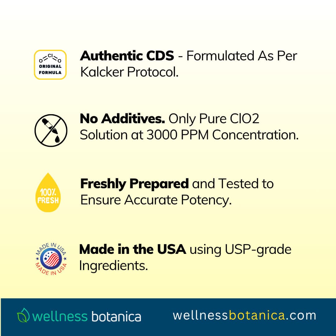 CDS Water Purification Solution 250ml 8.4oz - Ready to Use Pure Drops (In Glass) 2