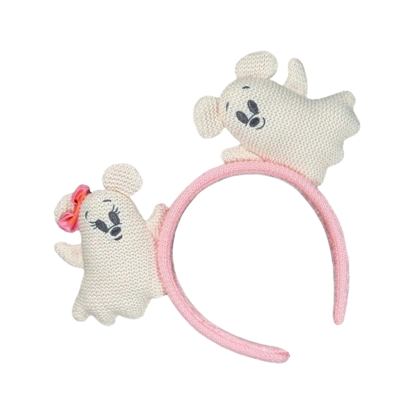 2025 Disney Parks Halloween Ghost Mickey And Minnie Mouse Ear Headband NEW 3