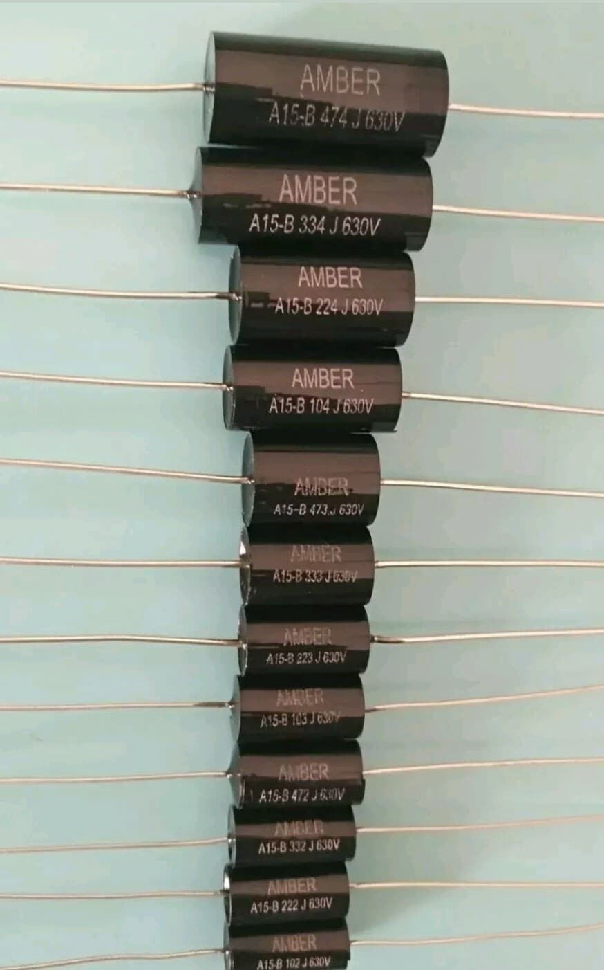 Vintage Radio Black capacitor kit .630 volt 2% tolerance valve radio.LARGER KIT 3